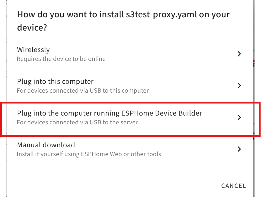 Proceso de flasheo de ESPHome