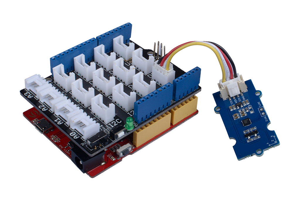 arduino read accelerometer data wire library