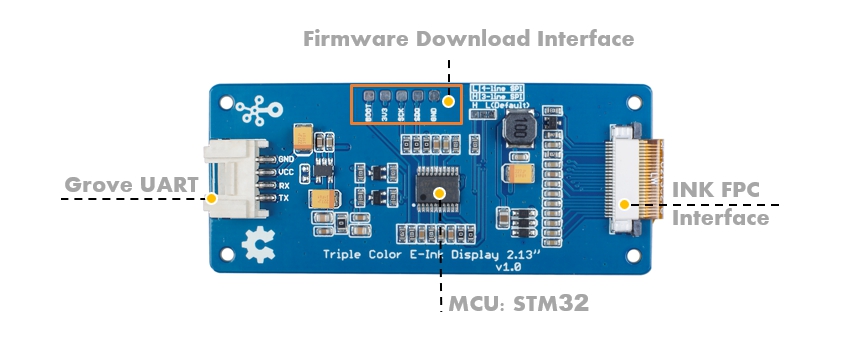 Grove - Triple Color E-Ink Display 2.13'' pinout