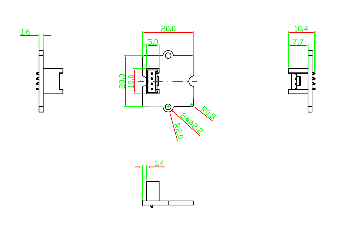 Grove - 4 pin Female to Grove 4 pin Cable (5 Pcs) — Arduino Online Shop