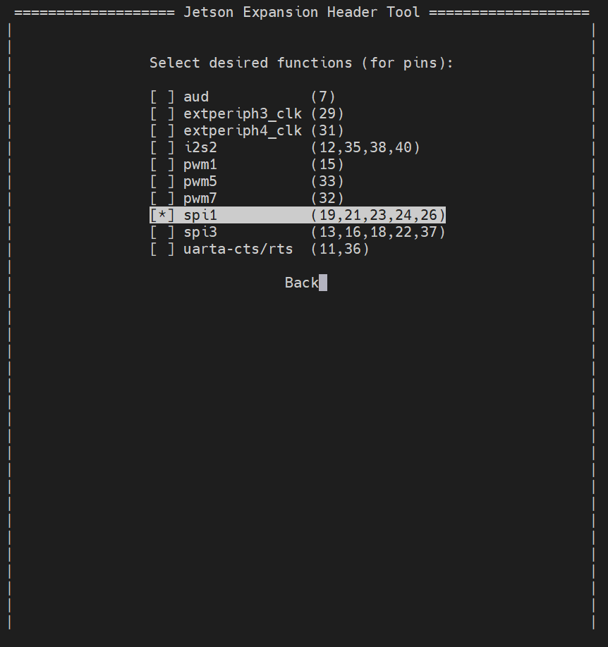 Enable spi1 function