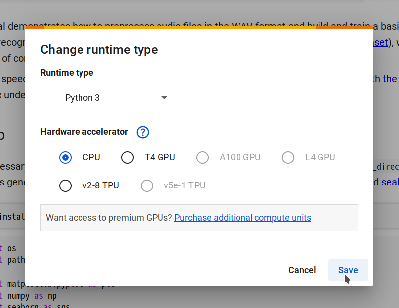 Change runtime type - 2