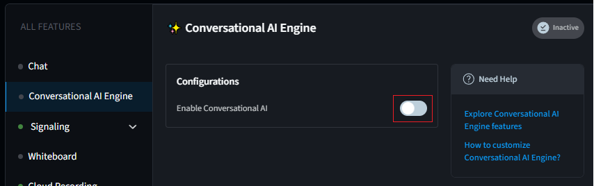 Enable Conversational AI