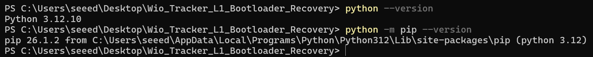 Check Python and pip on Windows