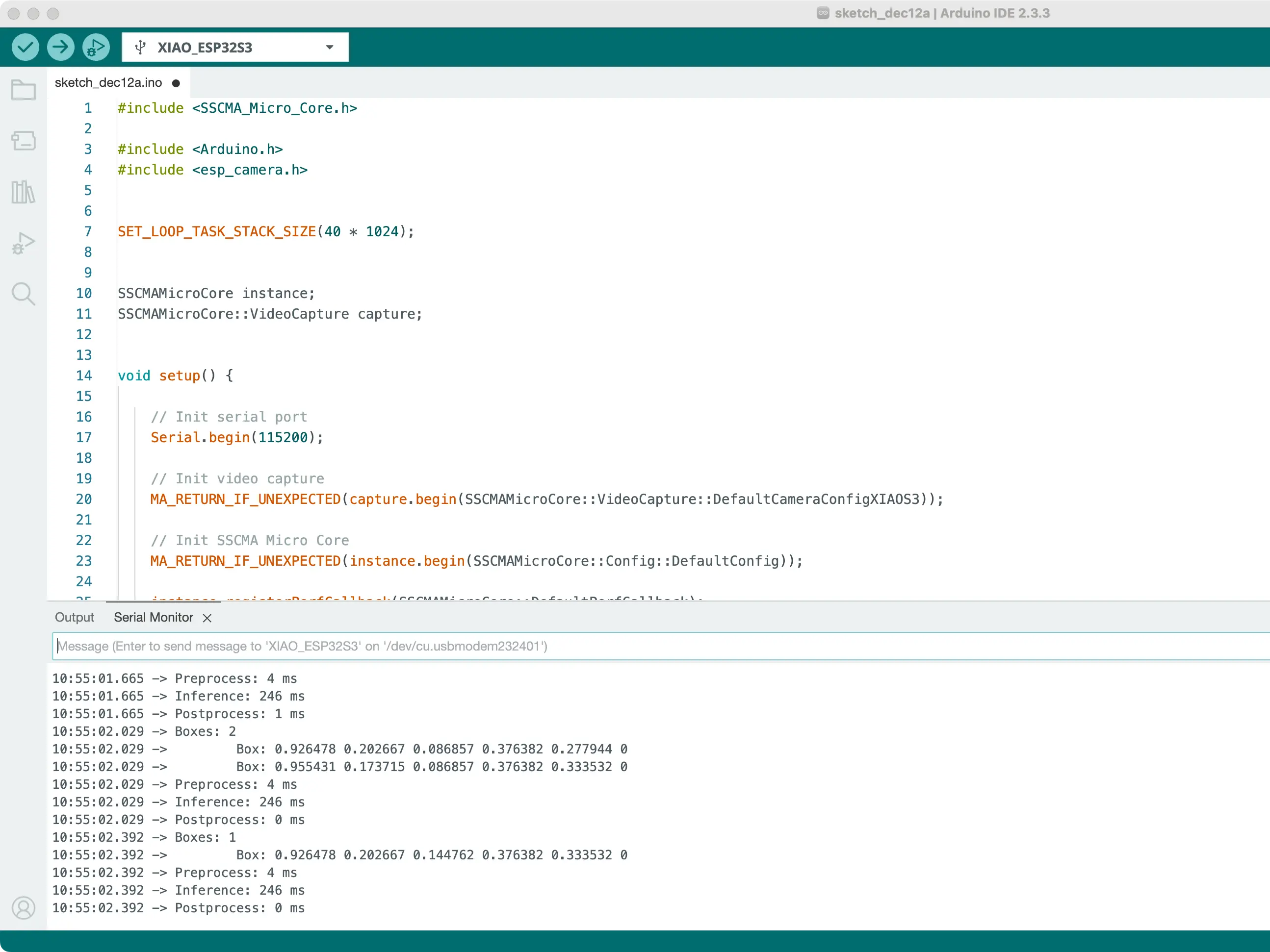 Use SSCMACore library output model info | Seeed Studio Wiki