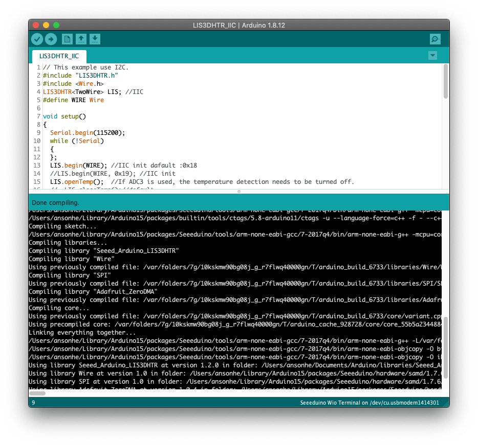 arduino wire library set sda pin