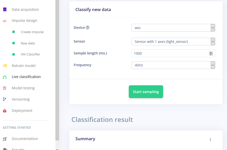 Model testing - Edge Impulse Documentation