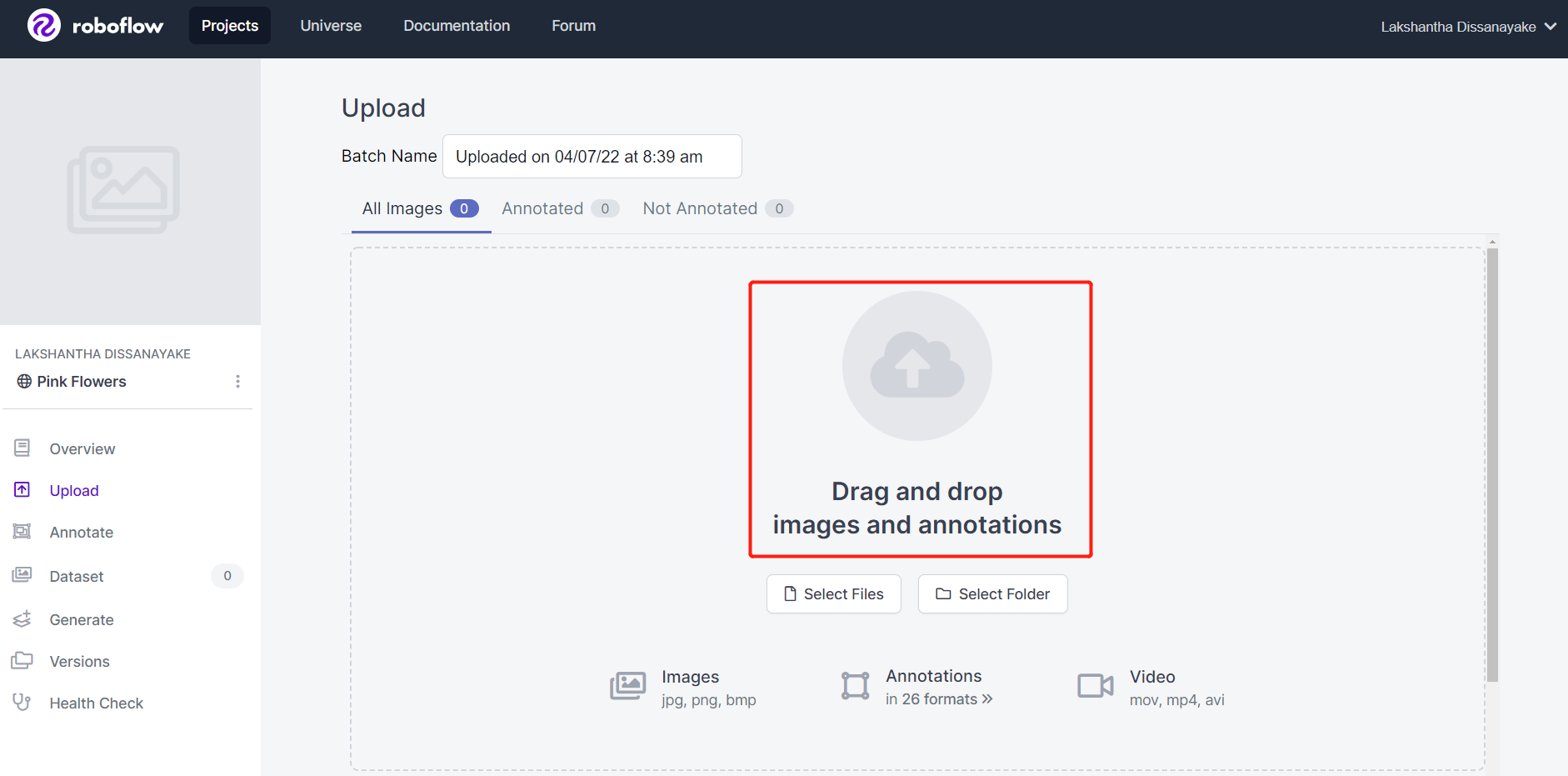 Dataset Upload: Importing Videos from - Roboflow