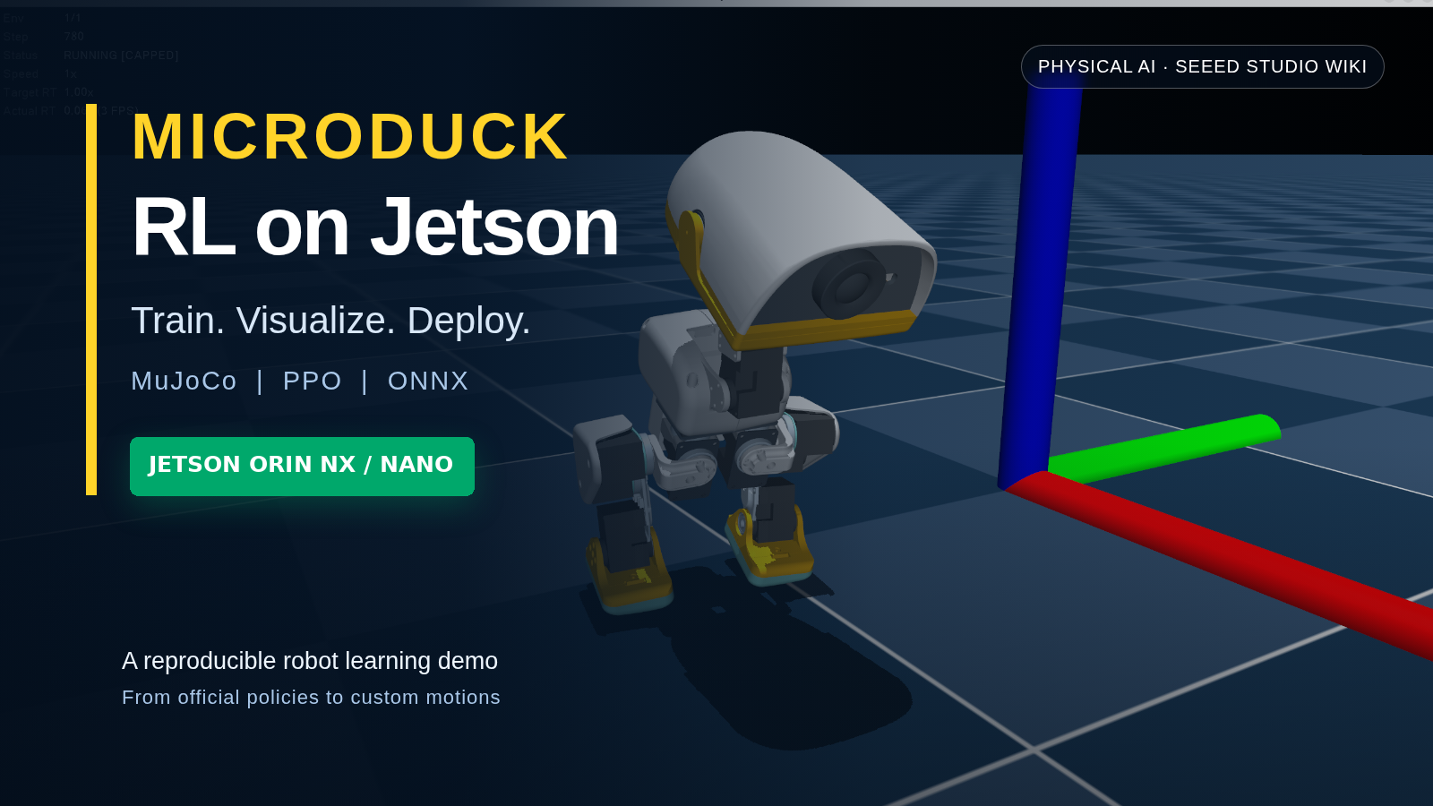 Microduck reinforcement learning on Jetson