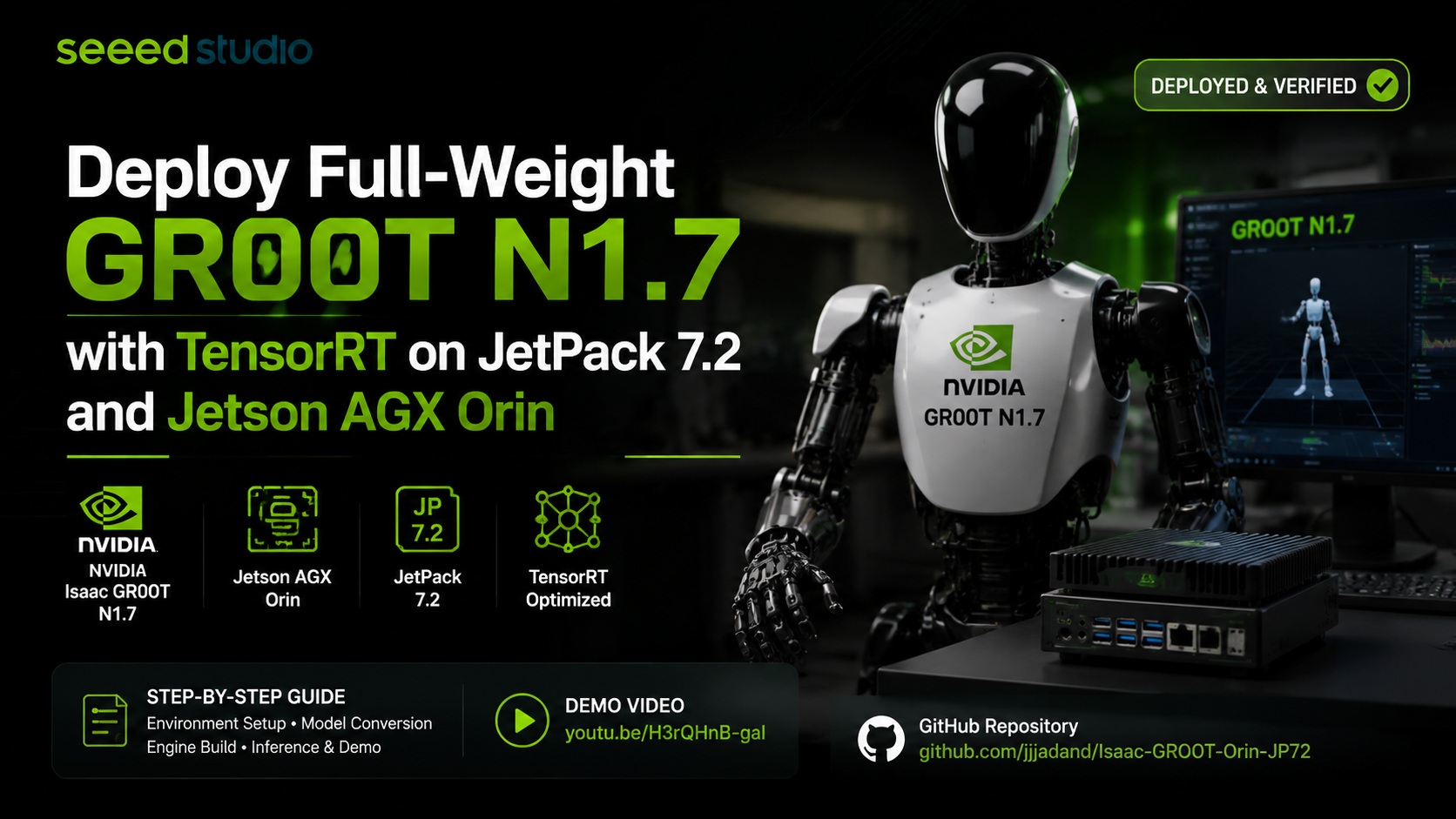 GR00T N1.7 full TensorRT deployment on Jetson AGX Orin
