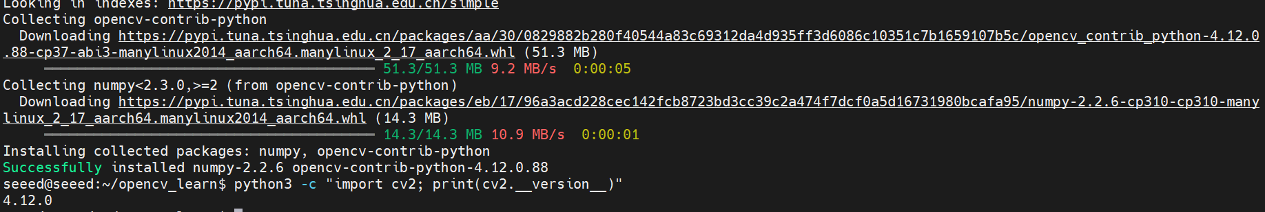 OpenCV installation