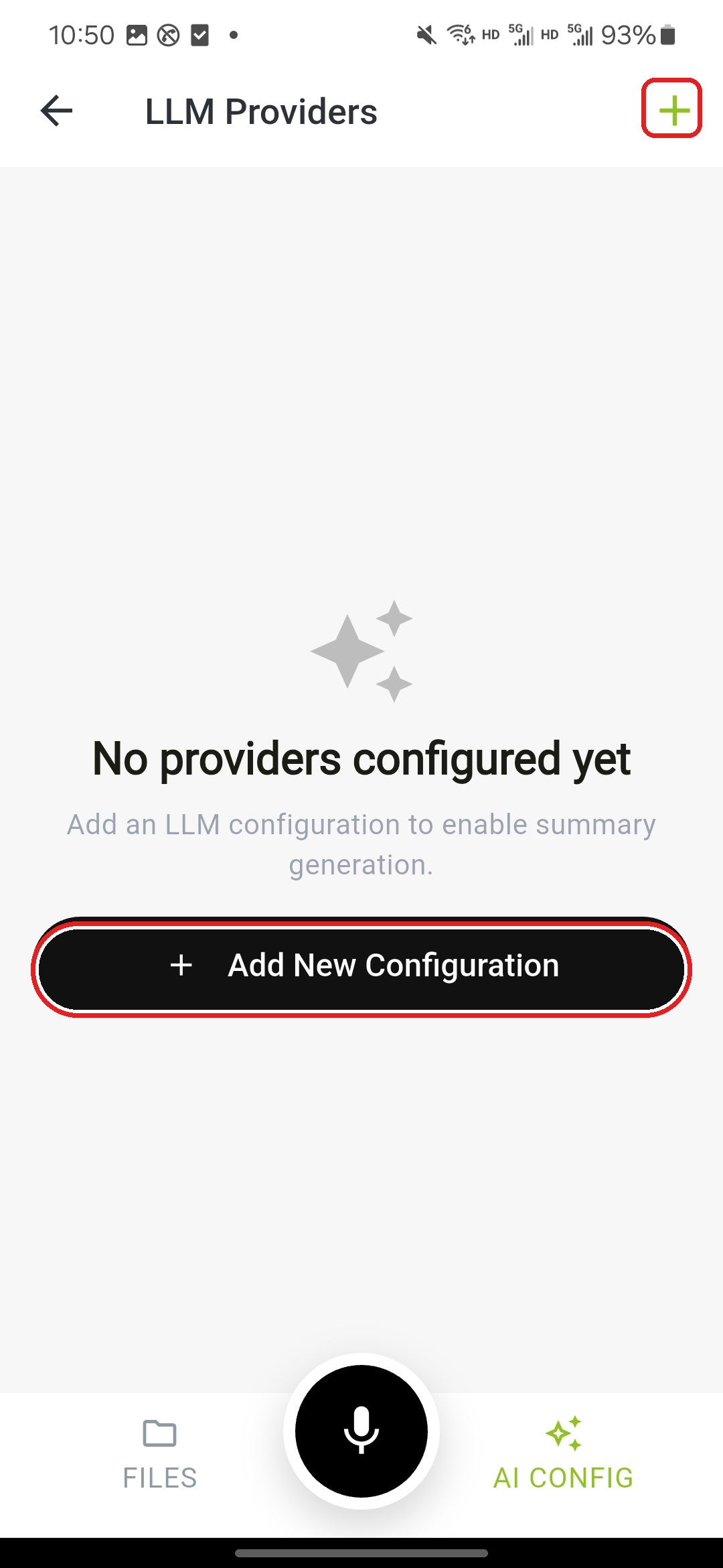 Add LLM service configuration