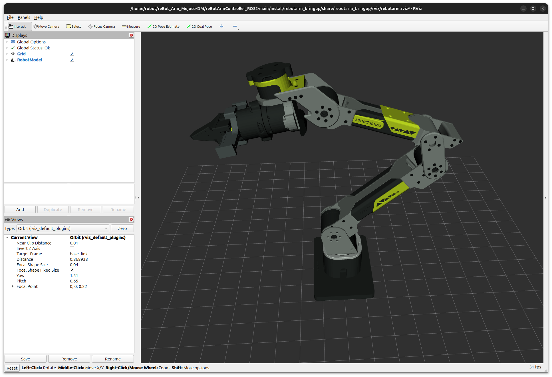 RViz model visualization