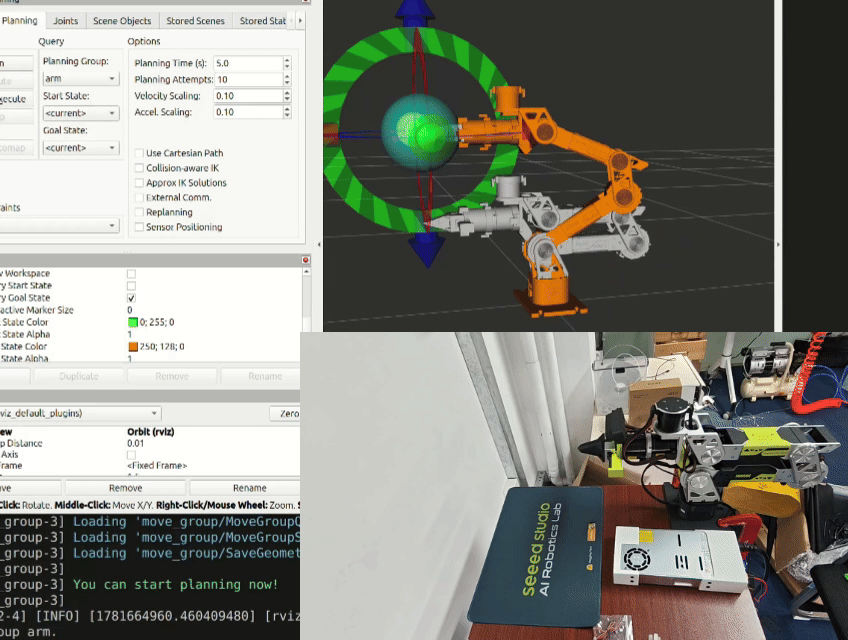 reBot Arm B601-RS MoveIt 2 demo