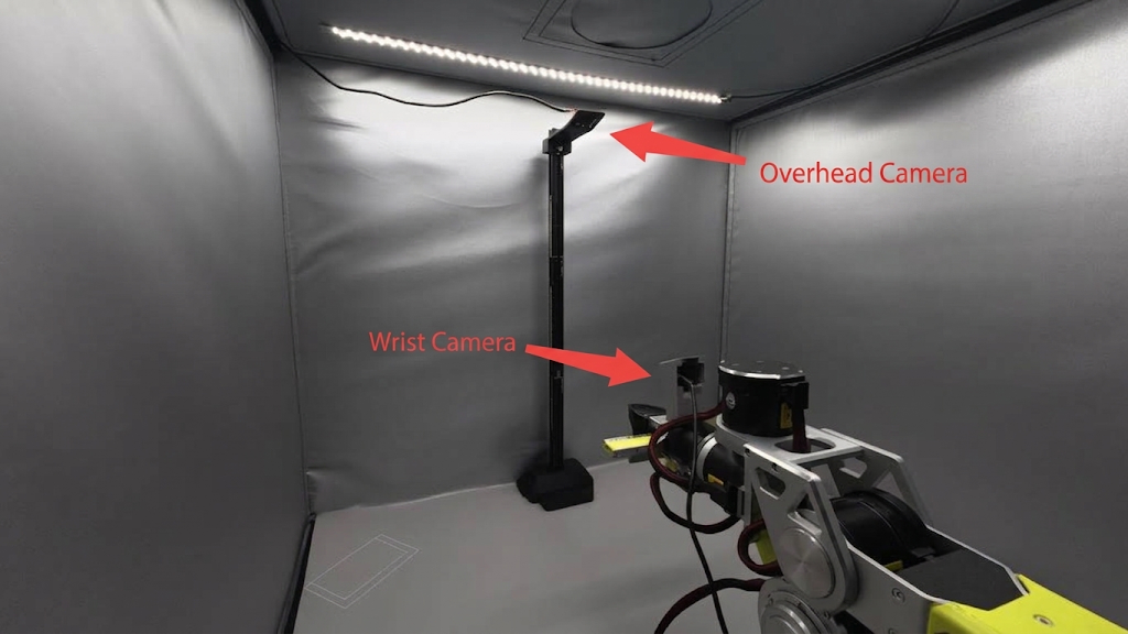 Overhead and wrist cameras