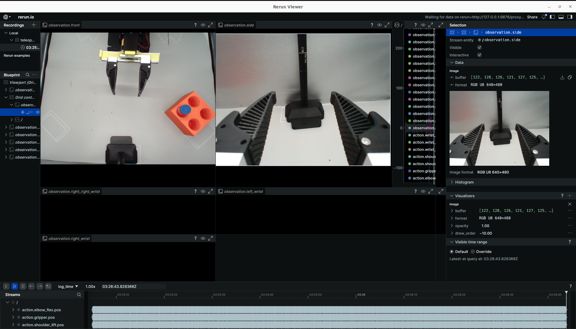 Camera feed from inside the collection box