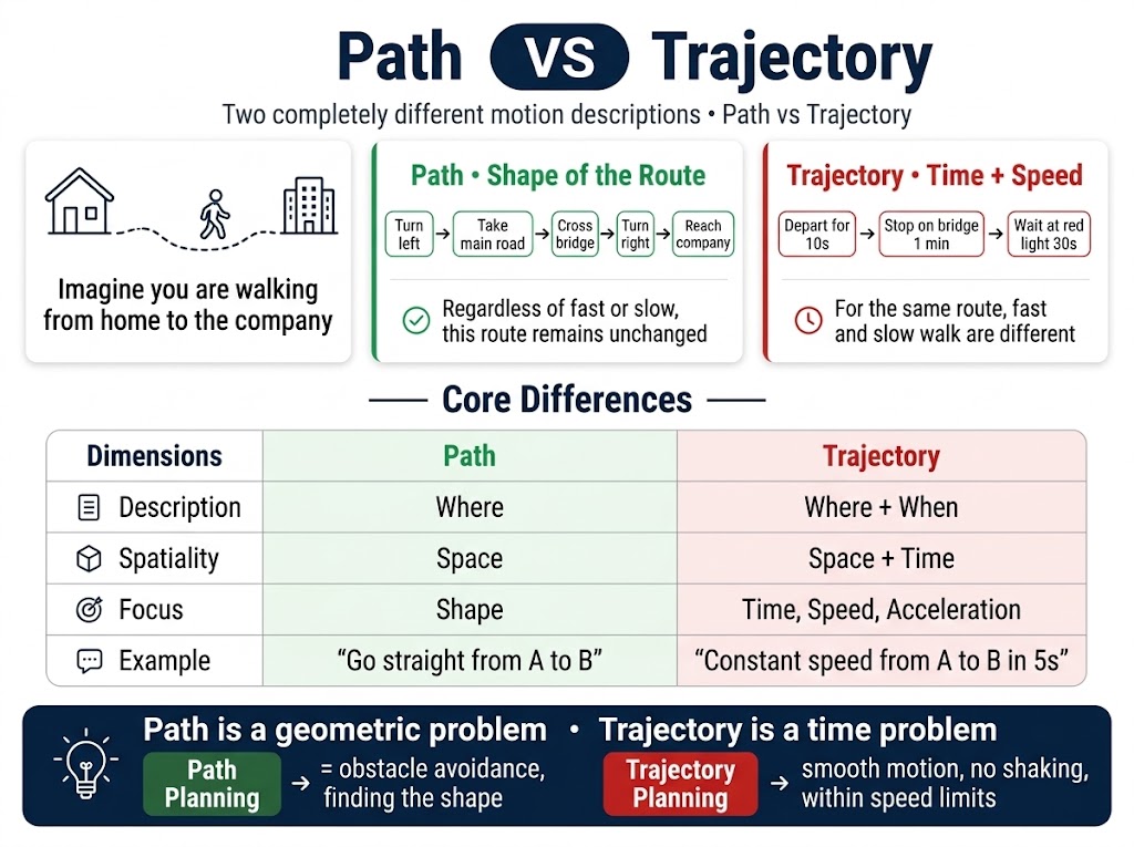 Path versus trajectory (1/2)