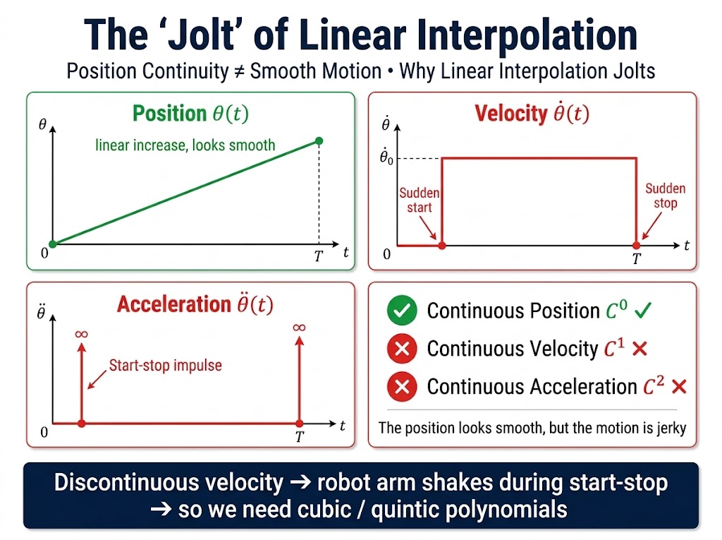 Why linear interpolation jolts