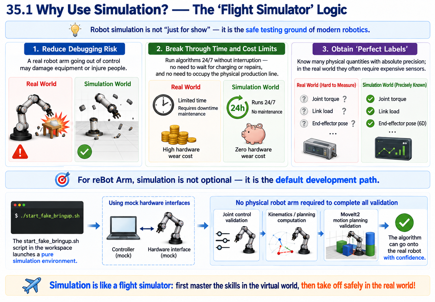 Why use simulation: debugging risk, cost and labels