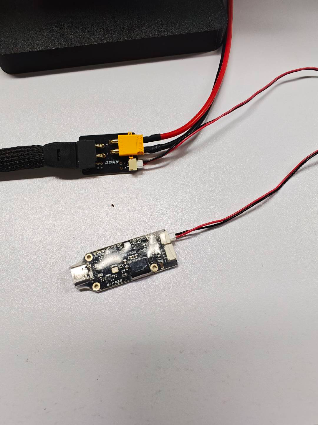 Connect the other end of the GH1.25 2-pin cable to the adapter board