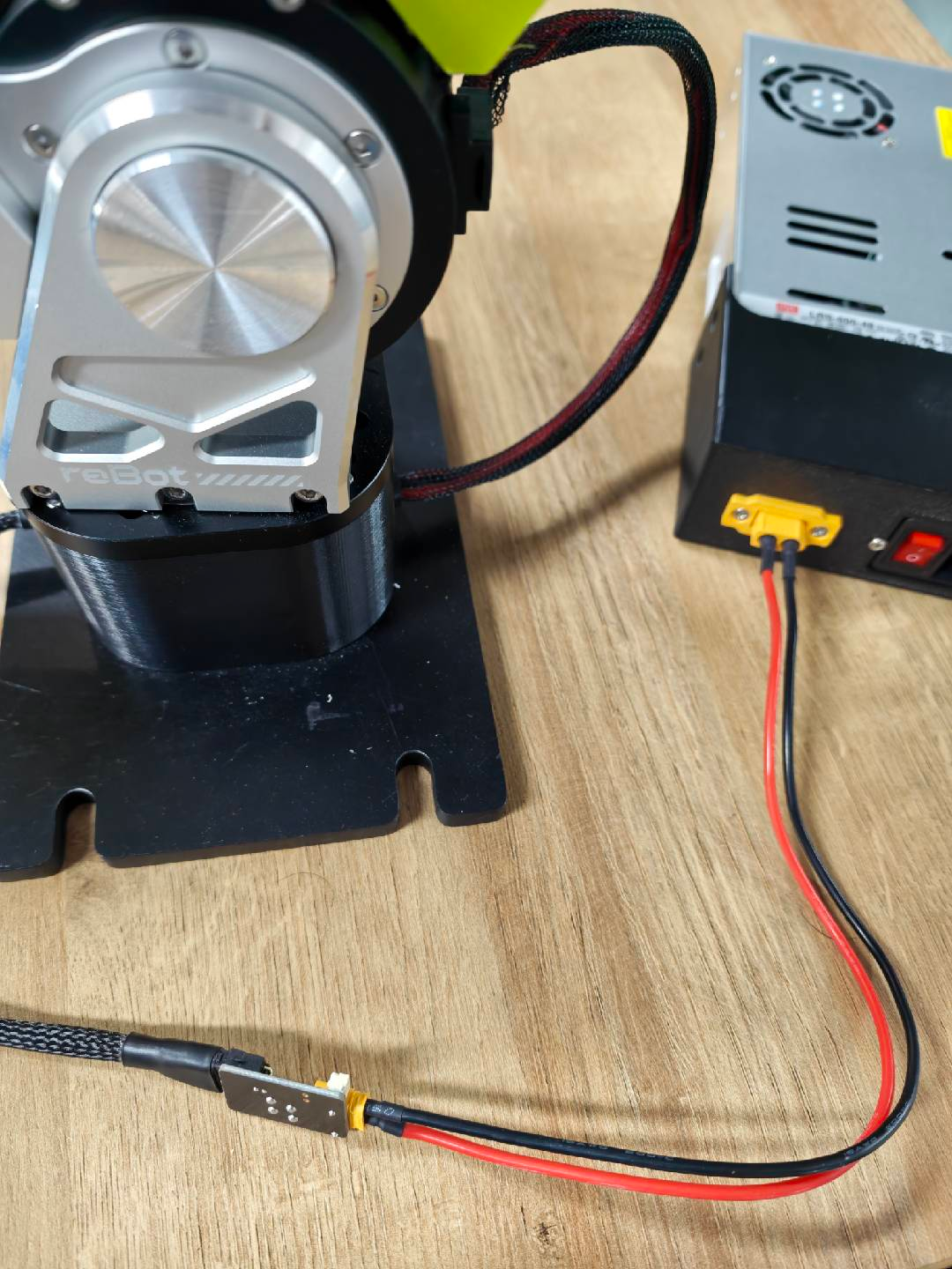 Connect the XT60 to XT30 cable to the adapter board