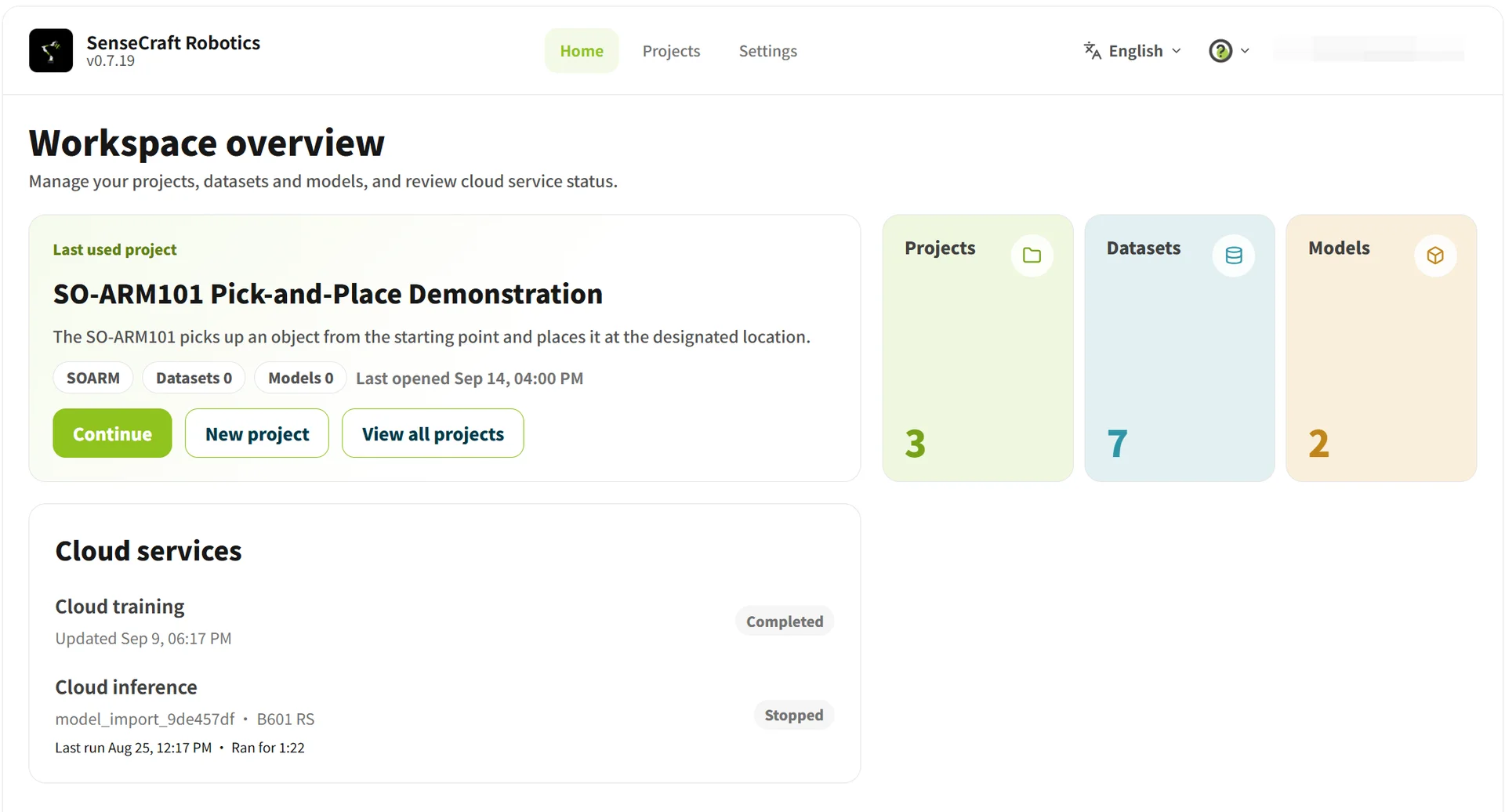 Home page overview