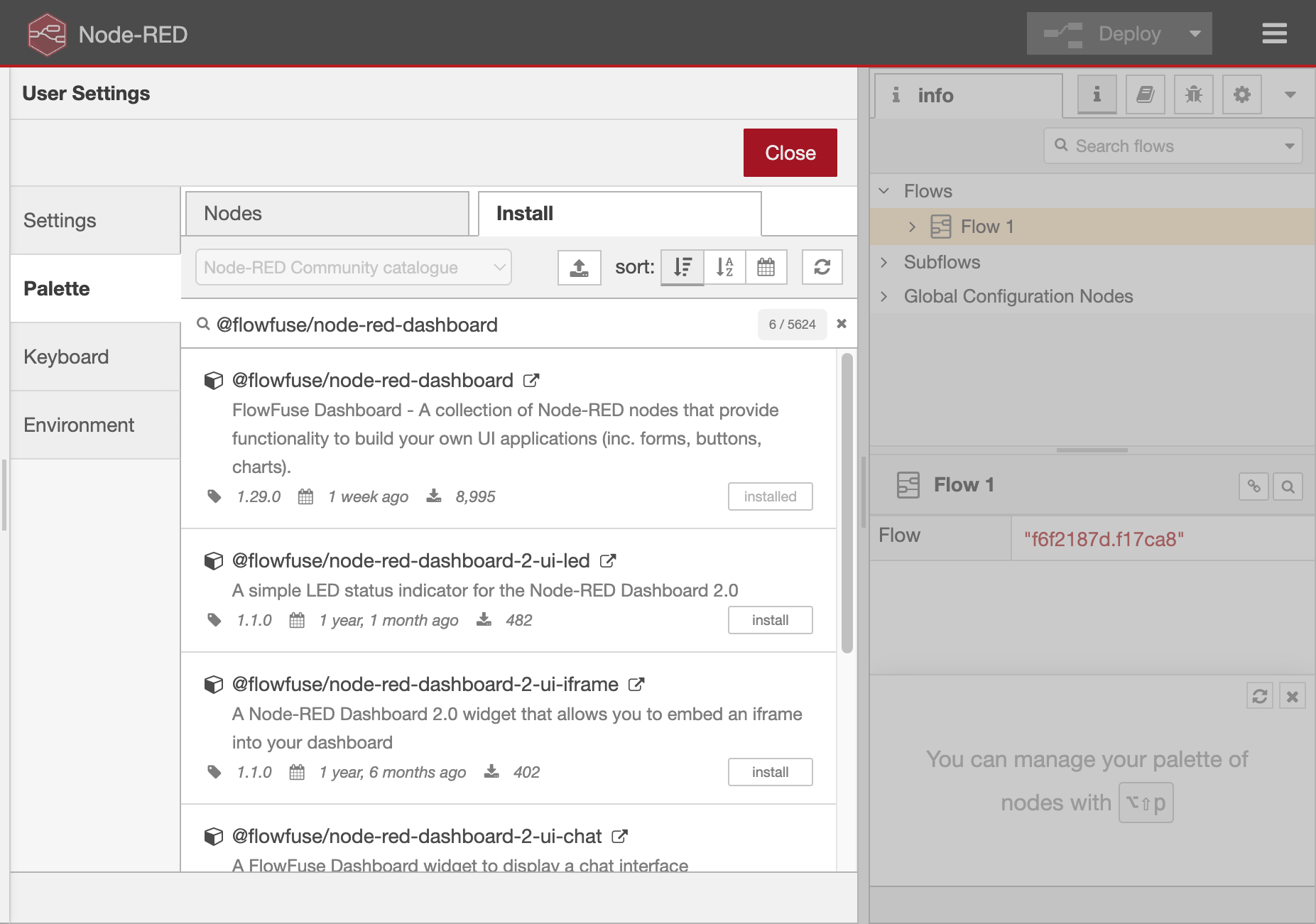 nodered-install-dashboard