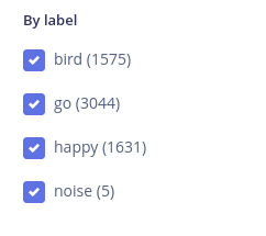 Edge Impulse dataset screen