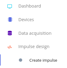 Edge Impulse dataset screen