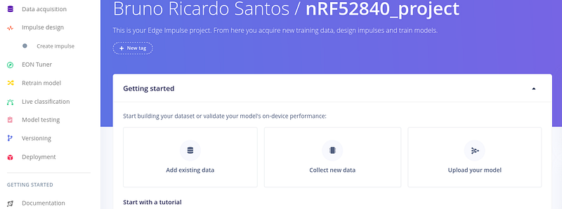 Edge Impulse Data Aquisition